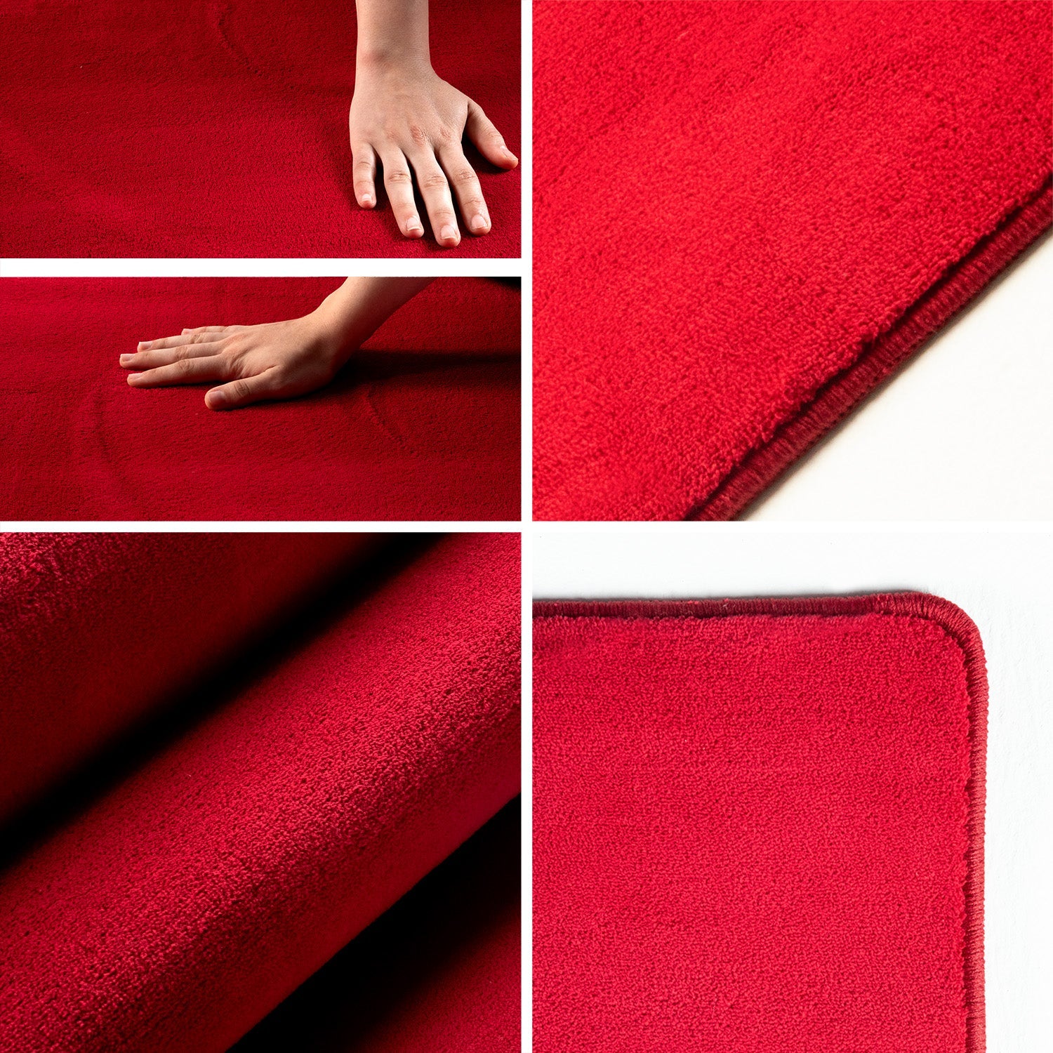 Tapis Lavable à poils doux - Rouge – STUDIO DECO