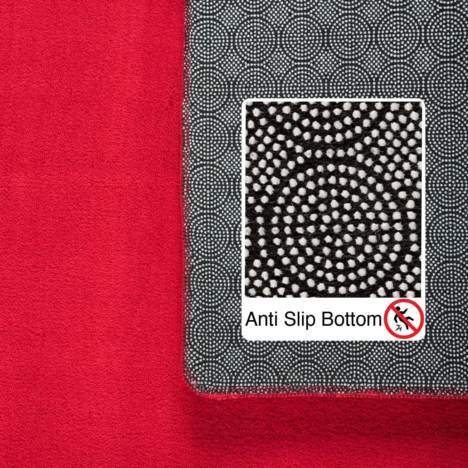 Tapis Lavable à poils doux - Rouge – STUDIO DECO