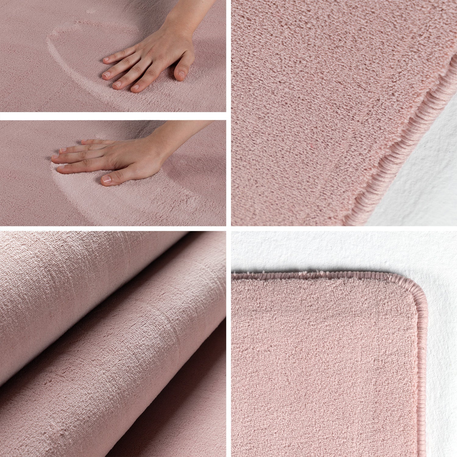 Tapis Lavable à poils doux - Rose Poudré – STUDIO DECO