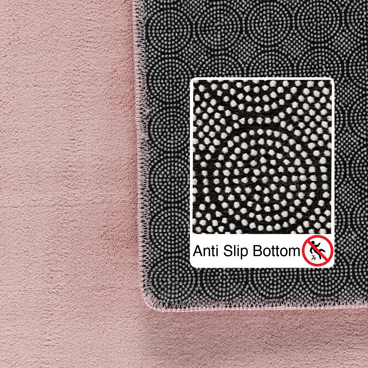 Tapis Lavable à poils doux - Rose Poudré – STUDIO DECO