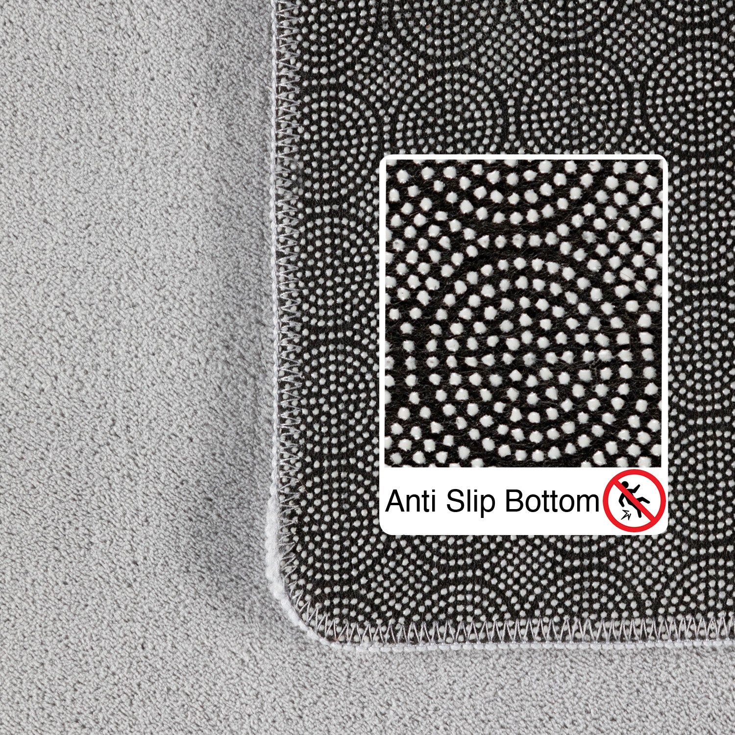 Tapis Lavable à poils doux - Gris Argent – STUDIO DECO