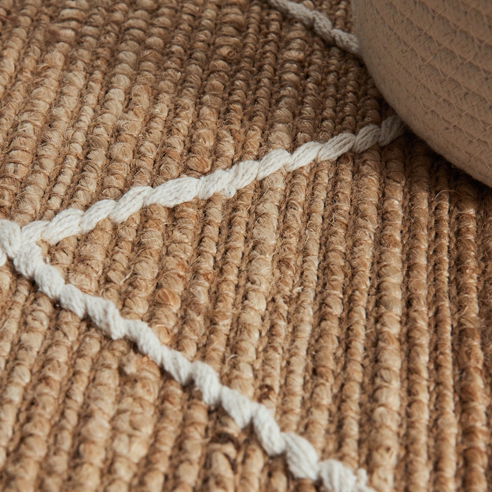 Tapis en Jute KUNU motifs en Relief – STUDIO DECO