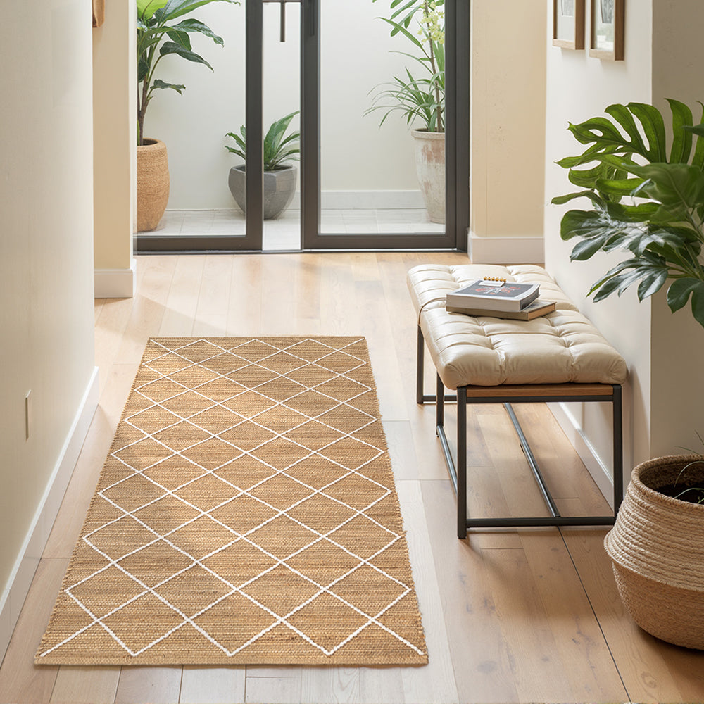 Tapis en Jute KUNU motifs en Relief – STUDIO DECO