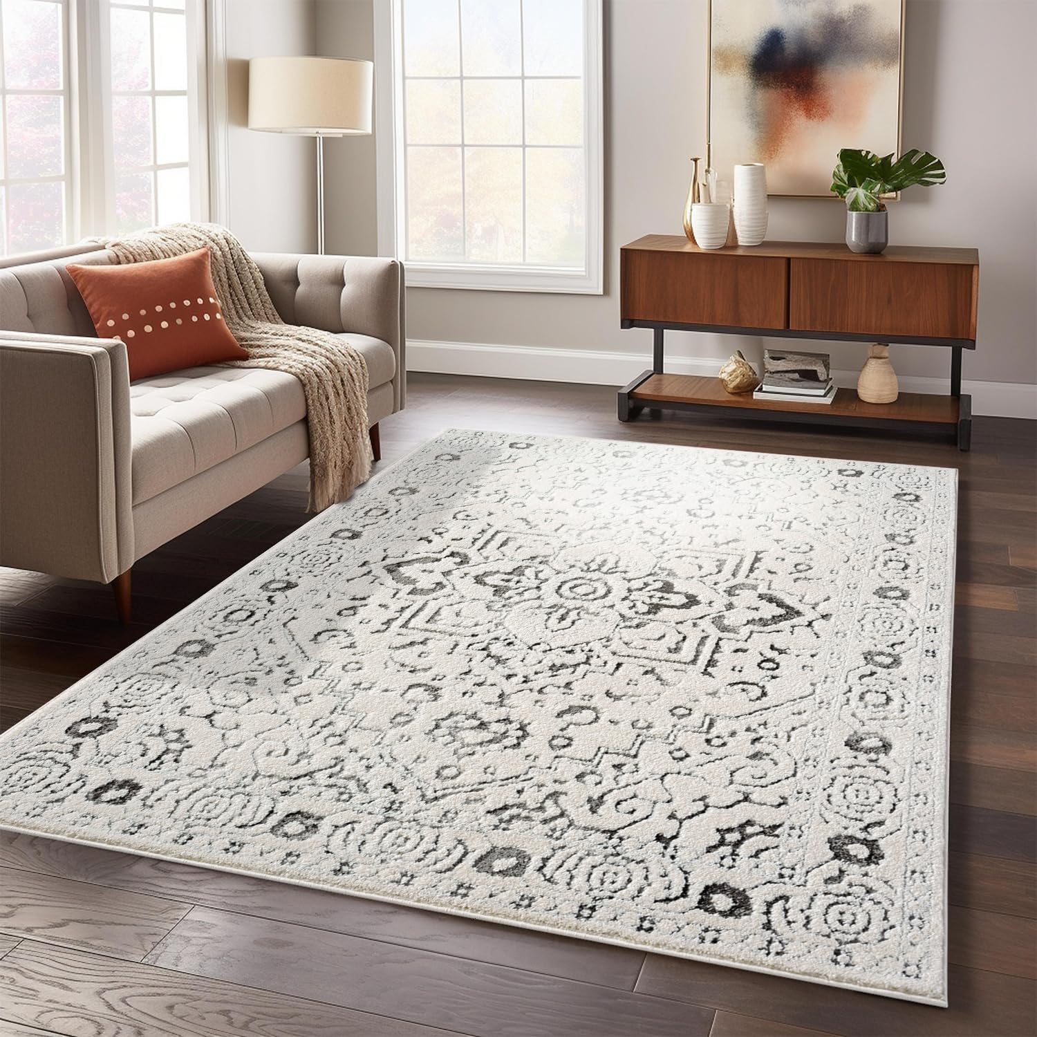 Tapis à motifs en relief - SORA Gris – STUDIO DECO