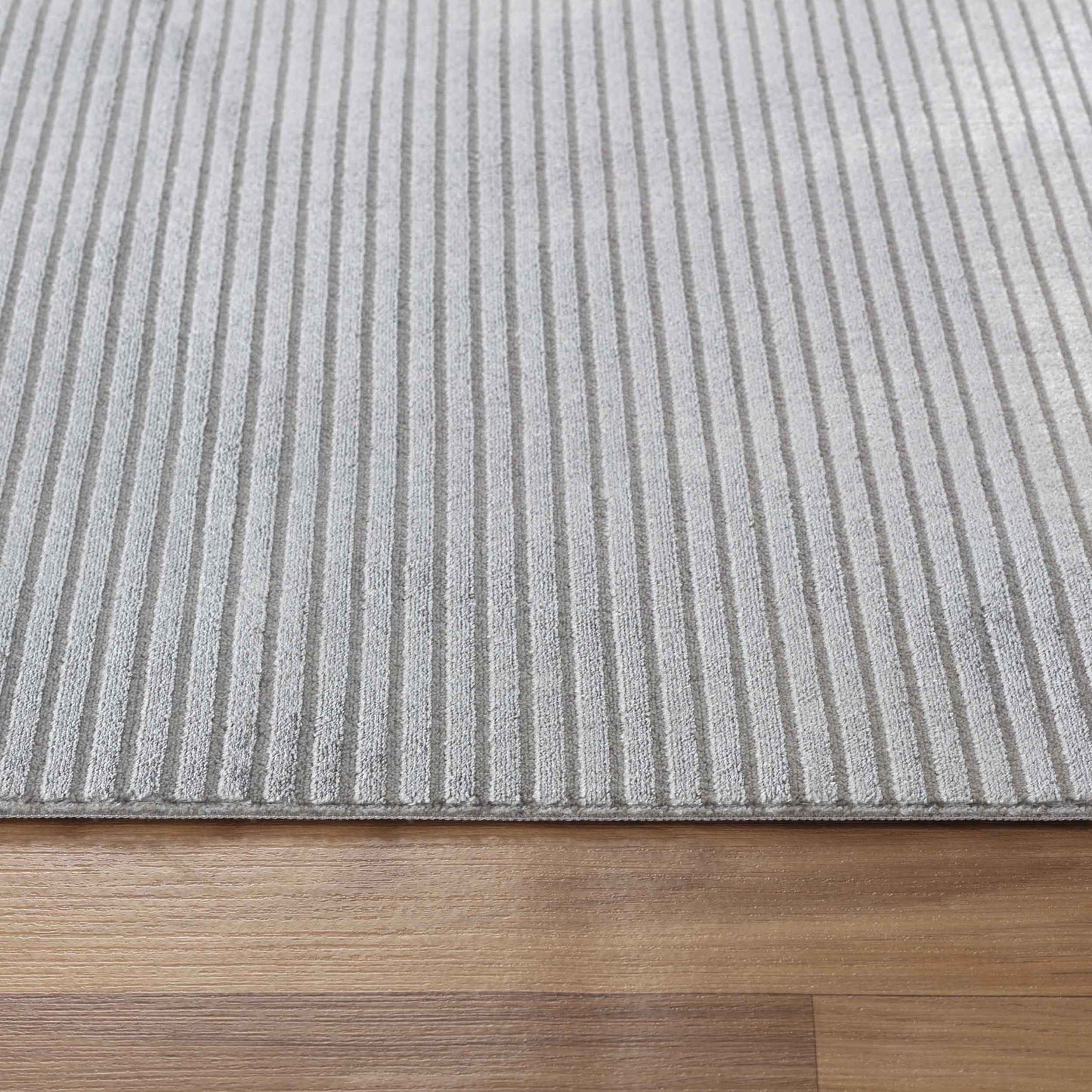 Tapis Aspect Viscose à Relief Linéaire