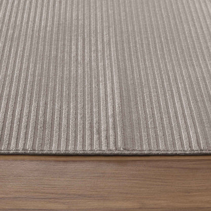 Tapis Aspect Viscose à Relief Linéaire