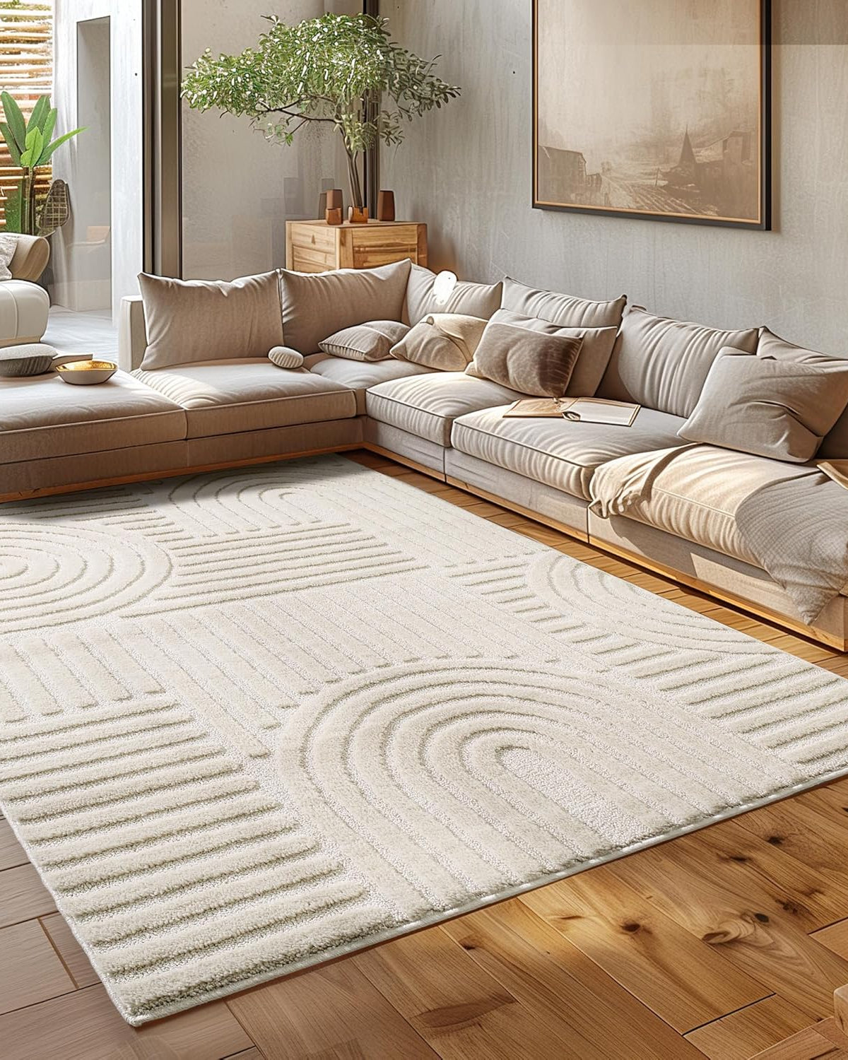 Tapis à relief Lena - Crème – STUDIO DECO