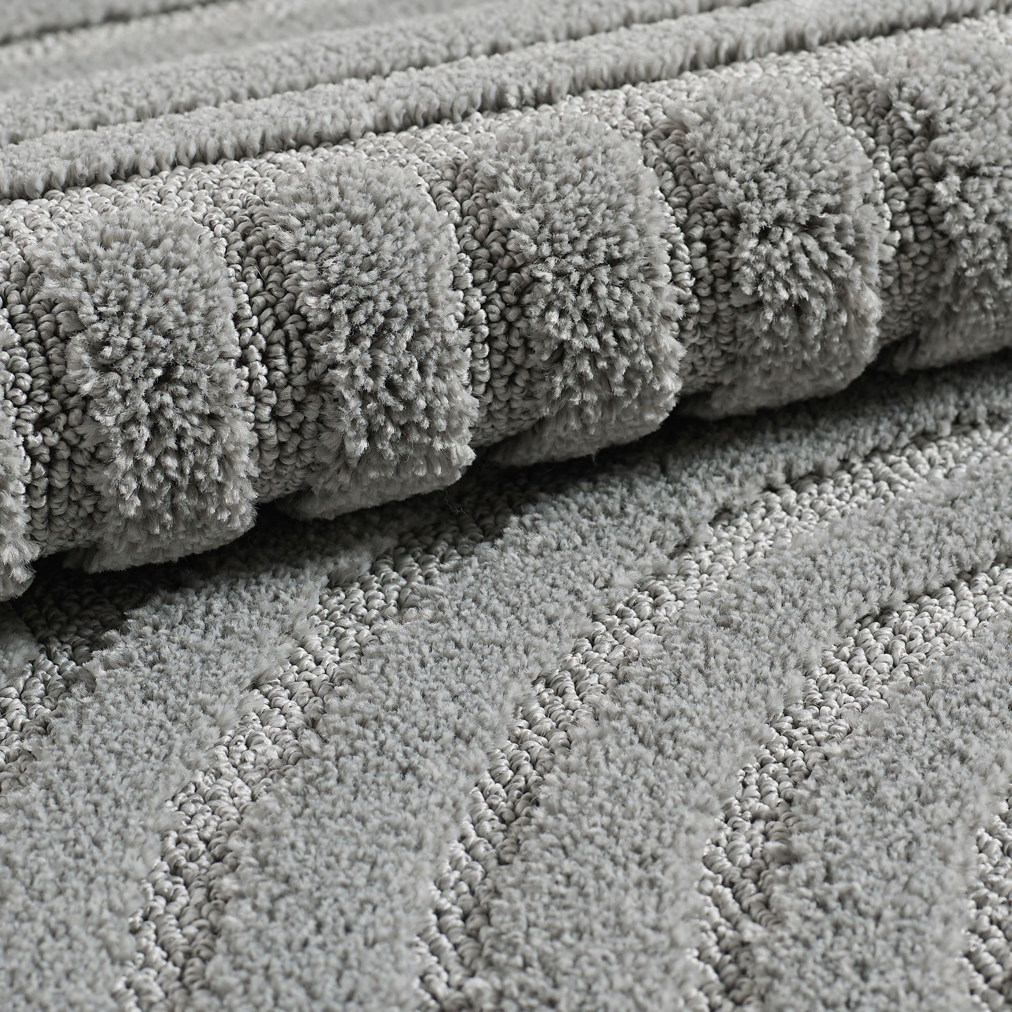 Tapis rond à relief Lena - Gris – STUDIO DECO