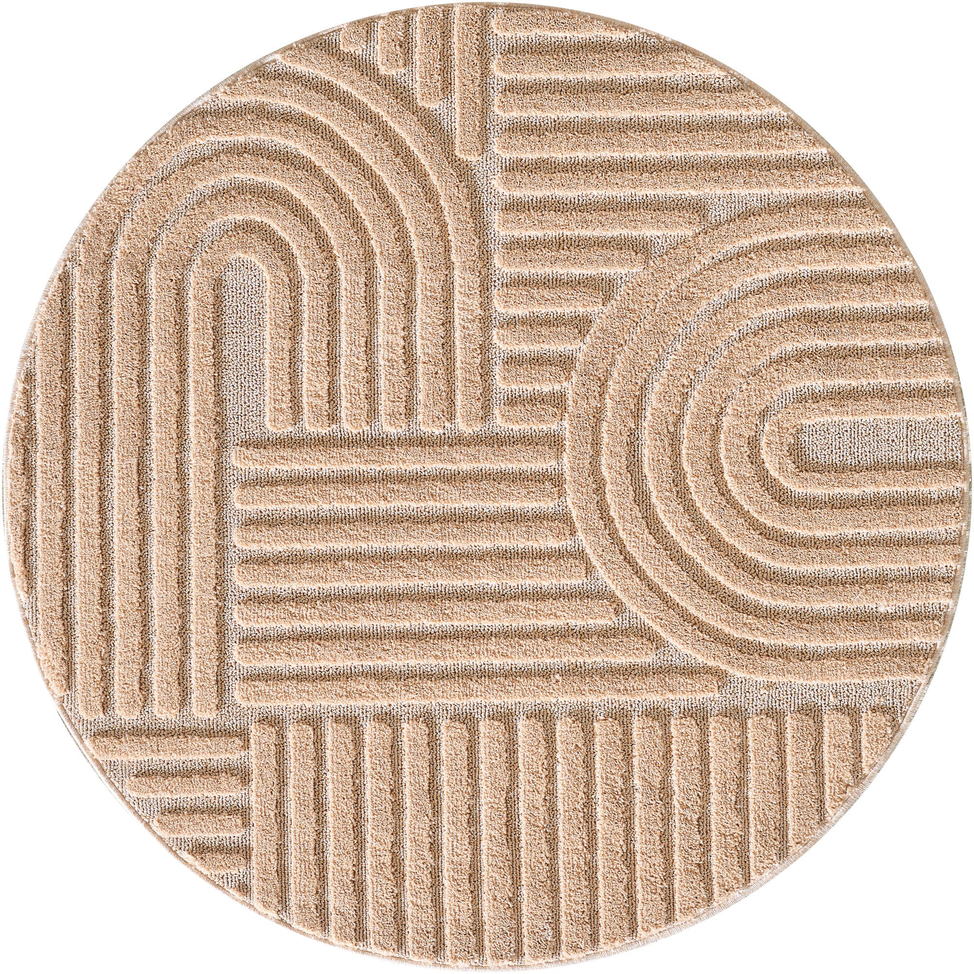 Tapis rond à relief Lena - Rose – STUDIO DECO