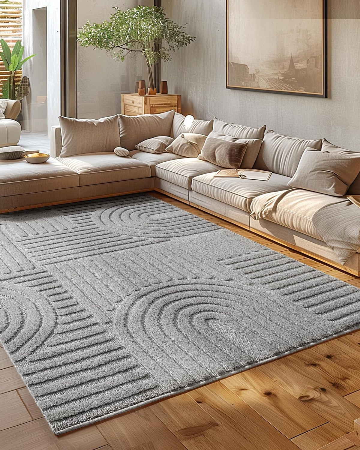 Tapis à relief Lena - Gris – STUDIO DECO