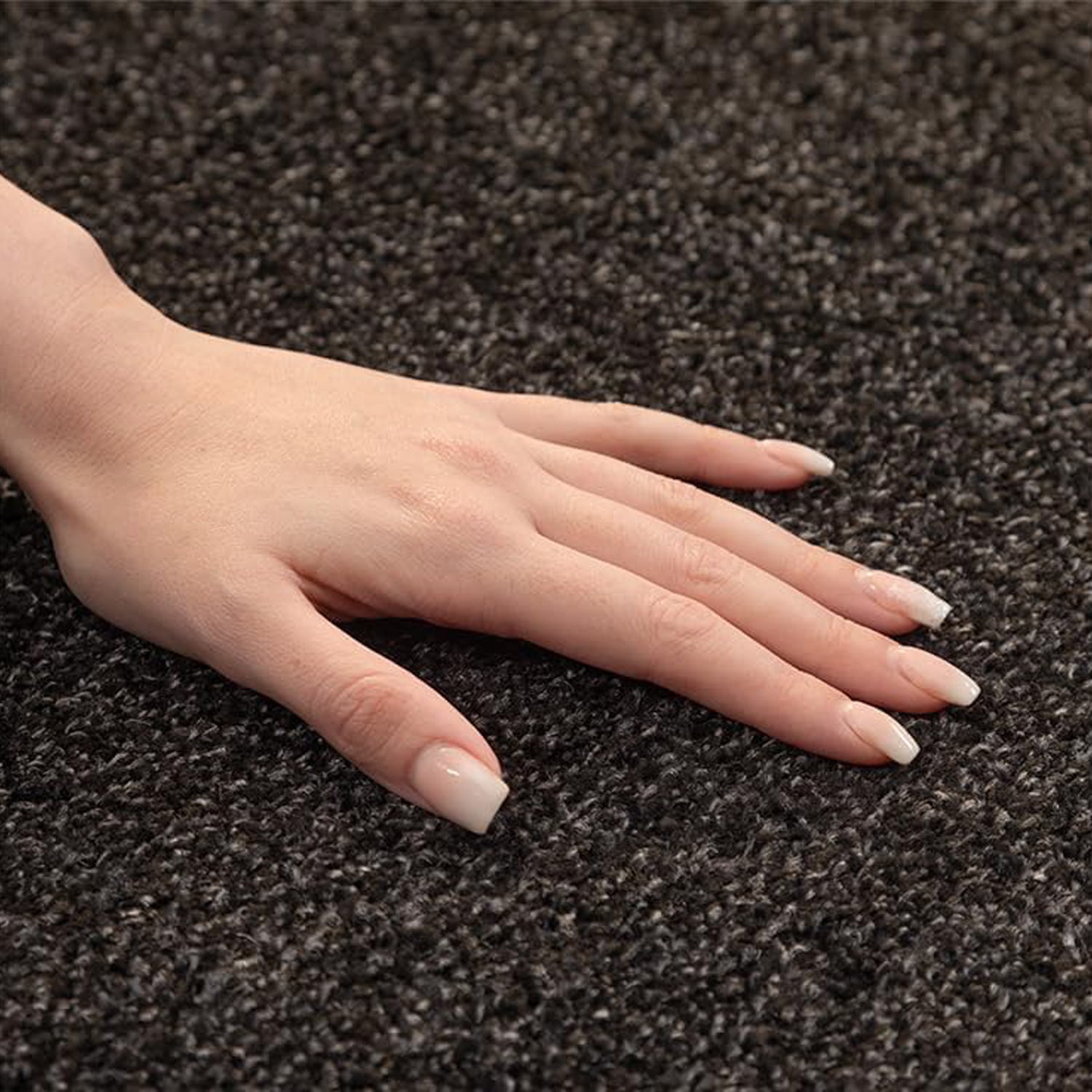 Tapis Uni Rond à poils courts - Anthracite – STUDIO DECO