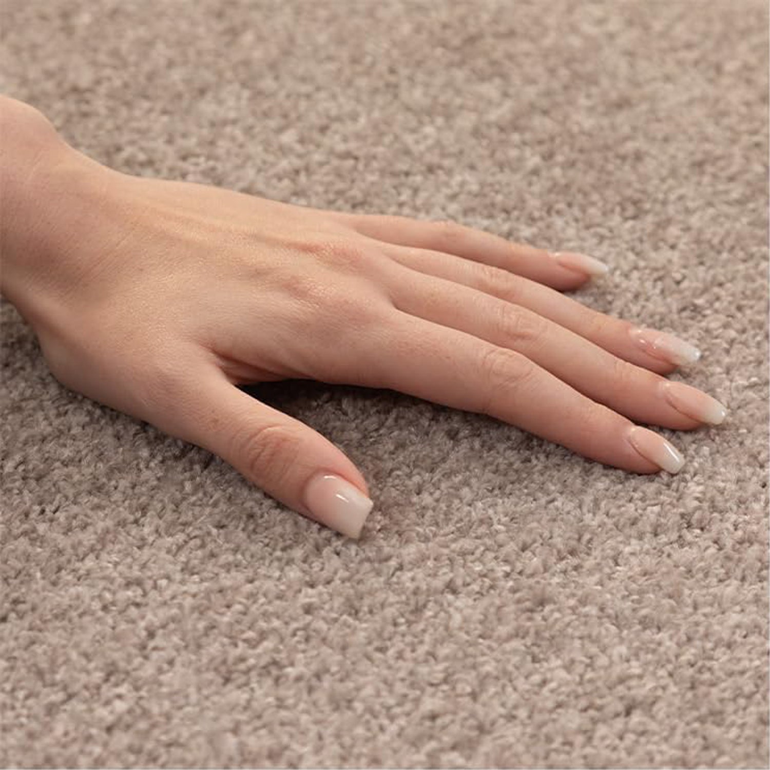 Tapis Uni Rond à poils courts - Beige – STUDIO DECO