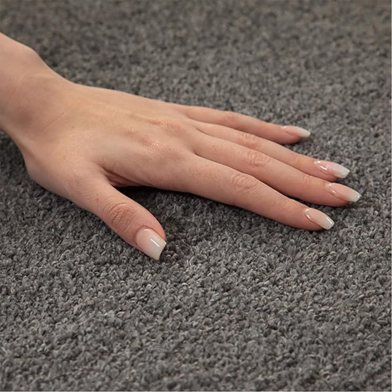 Tapis Uni Rond à poils courts - Gris – STUDIO DECO