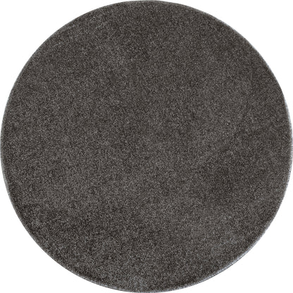 Tapis Uni Rond à poils courts - Gris