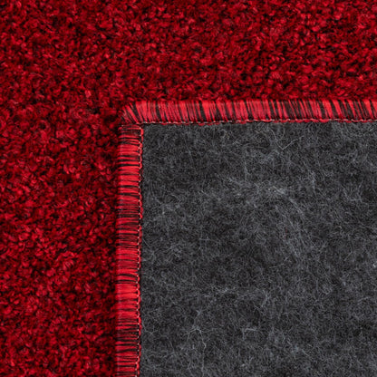 Tapis Uni à poils courts - Rouge