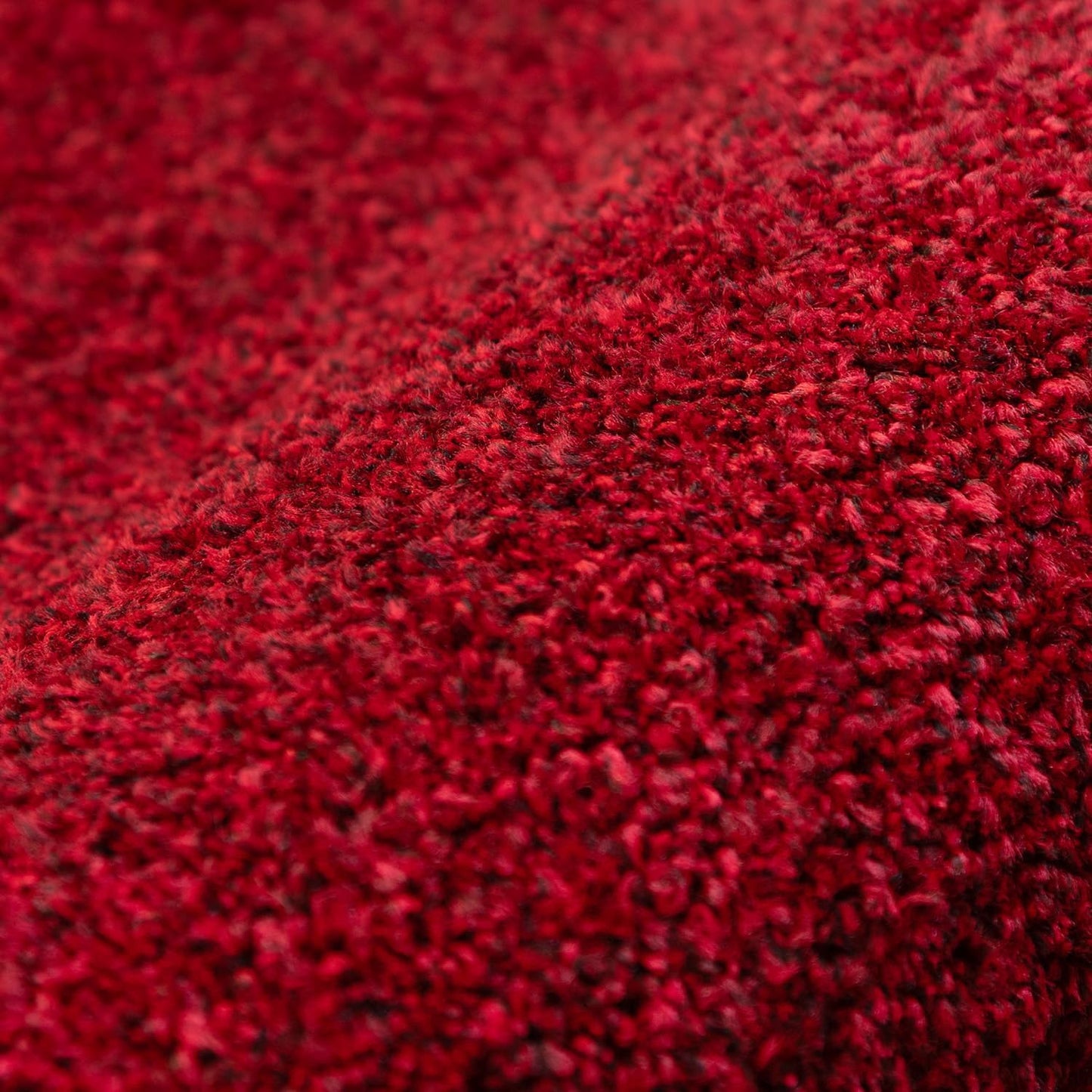 Tapis Uni à poils courts - Rouge