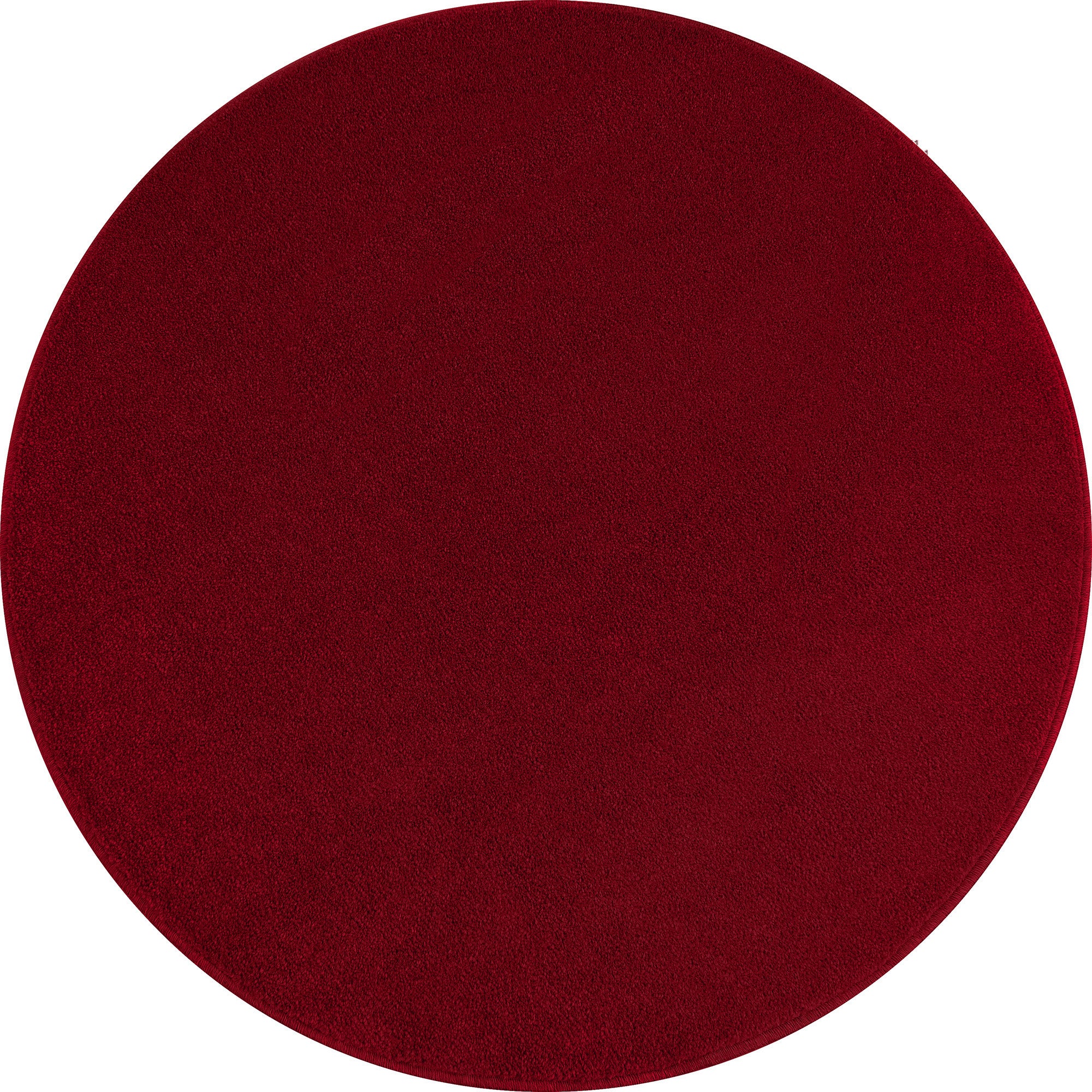 Tapis Uni Rond à poils courts - Rouge – STUDIO DECO