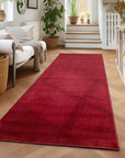 Tapis de couloir Uni à poils courts - Rouge – STUDIO DECO