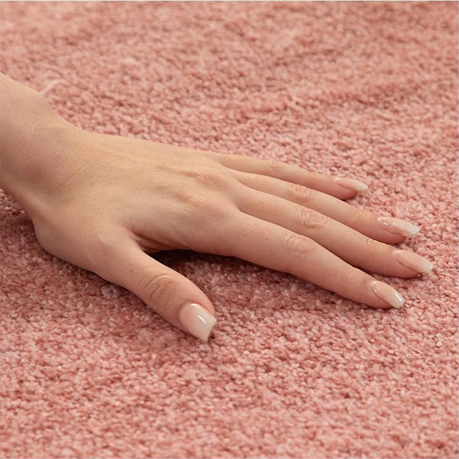 Tapis Uni Rond à poils courts - Rose – STUDIO DECO