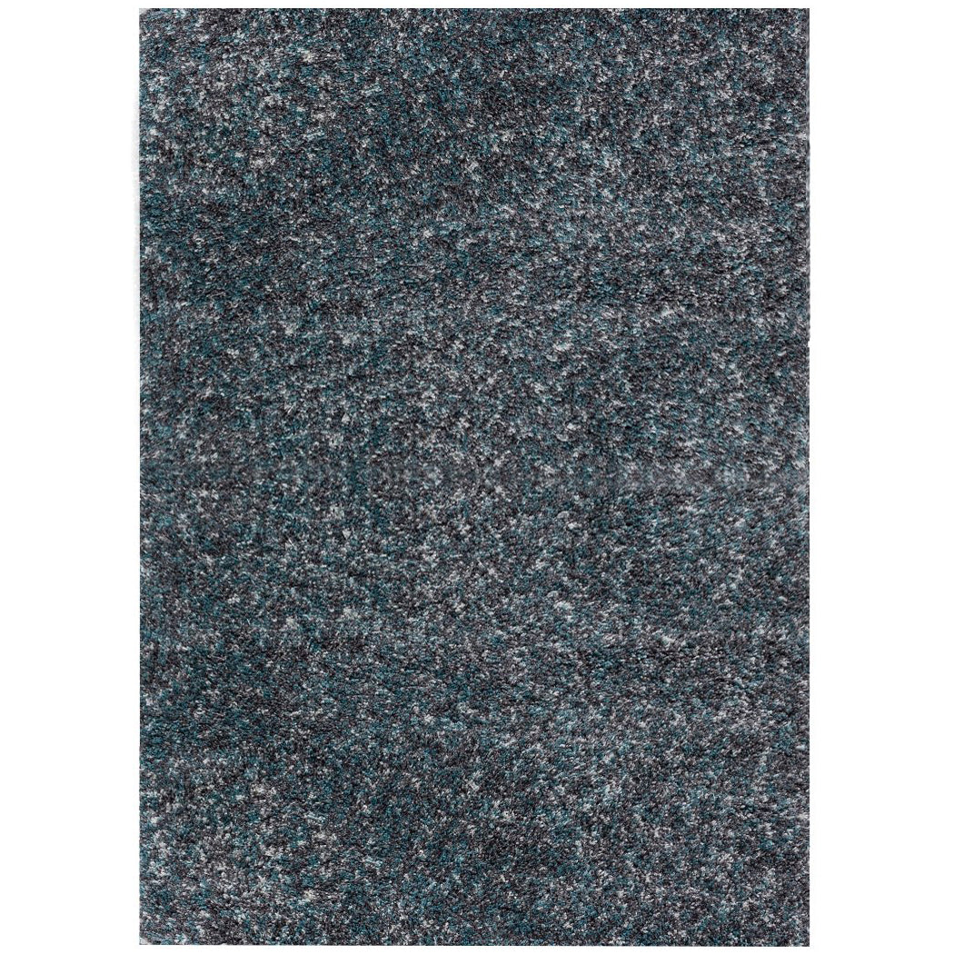 Tapis à poils longs 30mm - Bleu et Blanc