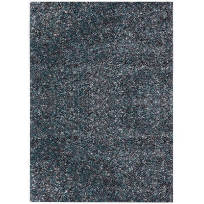 Tapis à poils longs 30mm - Bleu et Blanc