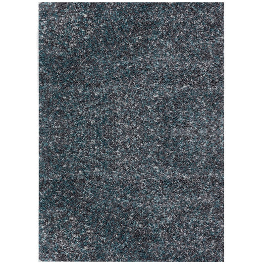 Tapis à poils longs 30mm - Bleu et Blanc