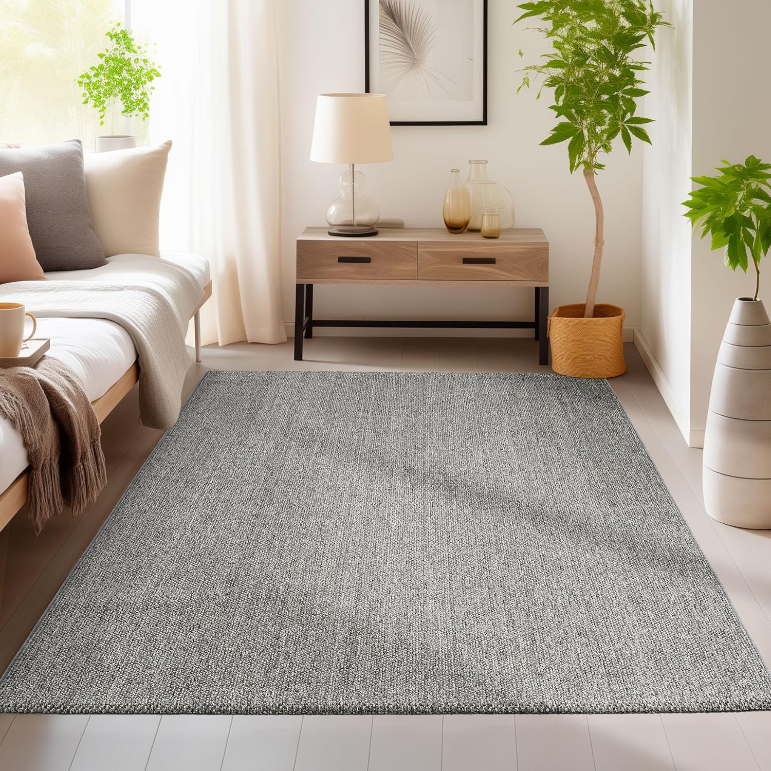 Tapis Naturel aspect jute - Gris – STUDIO DECO