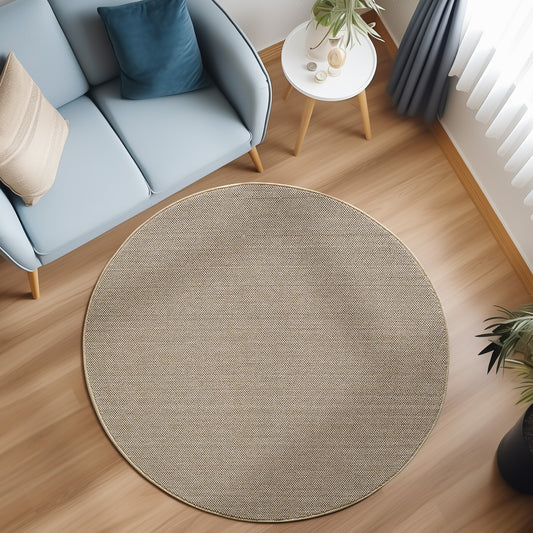 Tapis Rond Naturel aspect jute - Beige