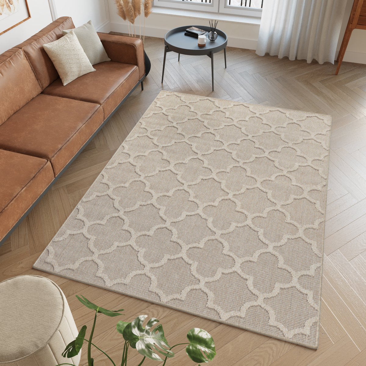 Tapis effet Jute naturel Alhambra - Beige – STUDIO DECO