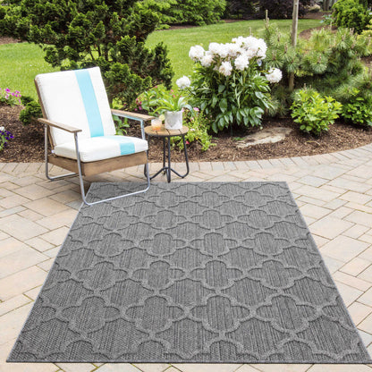 Tapis effet Jute naturel Alhambra - Gris