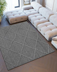Tapis effet Jute naturel à Relief Losanges - Gris – STUDIO DECO
