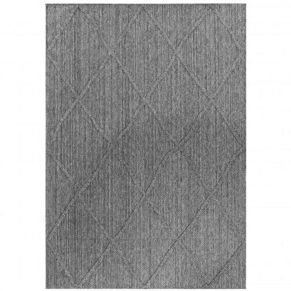 Tapis effet Jute naturel à Relief Losanges - Gris