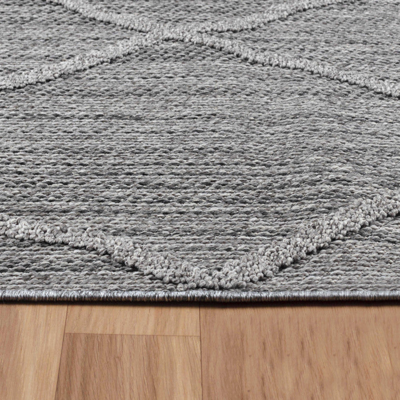 Tapis effet Jute naturel à Relief Losanges - Gris – STUDIO DECO