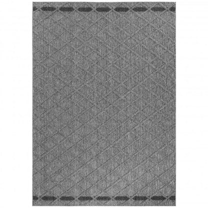 Tapis effet Jute naturel à Relief Stries - Gris