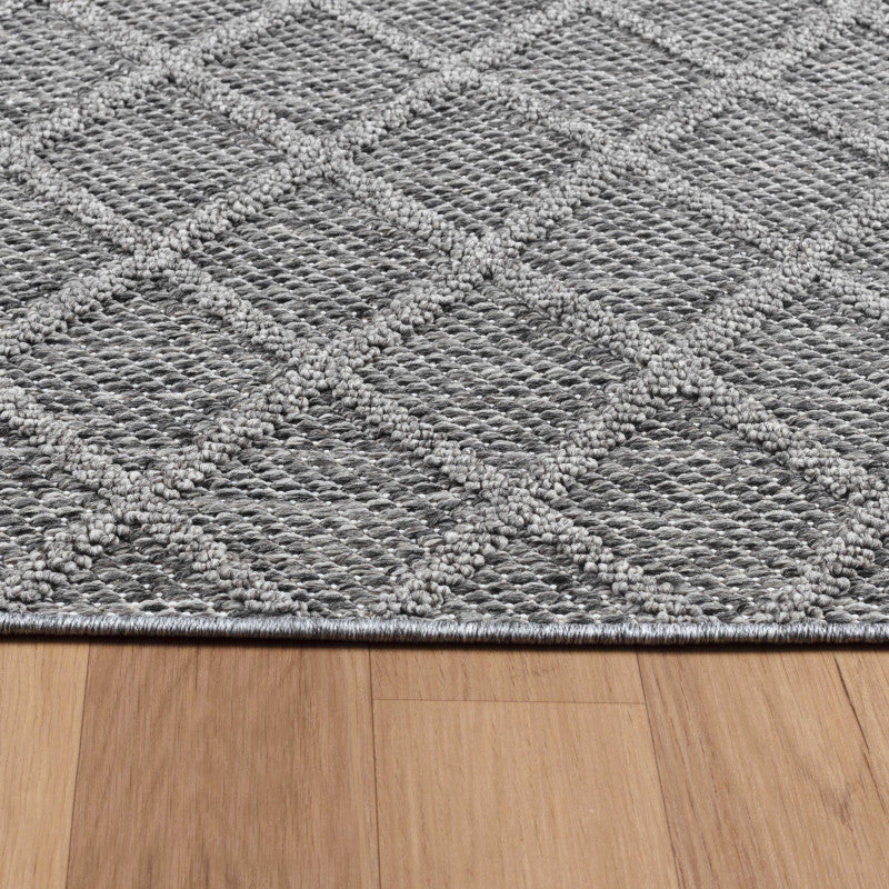 Tapis effet Jute naturel à Relief Stries - Gris – STUDIO DECO