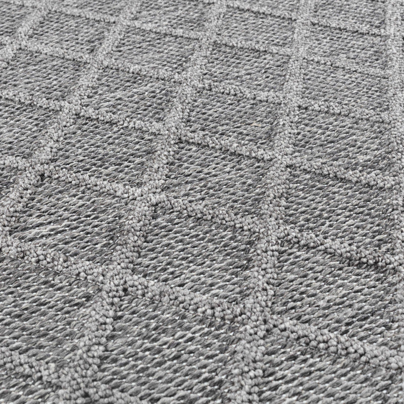 Tapis effet Jute naturel à Relief Stries - Gris – STUDIO DECO