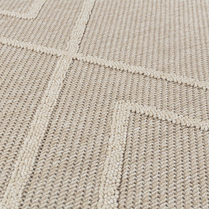 Tapis effet Jute naturel à Relief Berbère - Beige