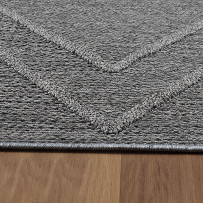 Tapis effet Jute naturel à Relief Berbère - Gris