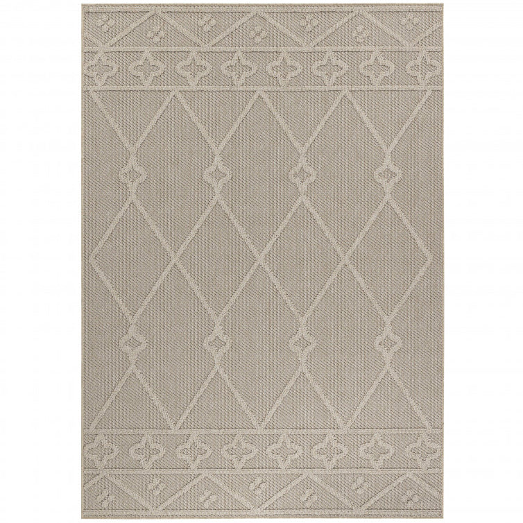 Tapis effet Jute naturel à Relief Géométrique - Beige – STUDIO DECO