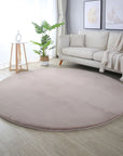 Tapis rond Fourrure toucher doux - Beige – STUDIO DECO
