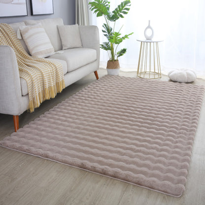 Tapis de fourrure à relief DAVE - Beige