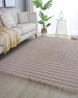 Tapis de fourrure à relief DAVE - Beige – STUDIO DECO