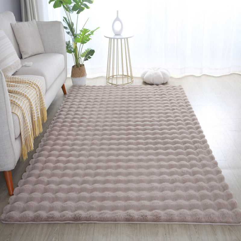Tapis de fourrure à relief DAVE - Beige – STUDIO DECO