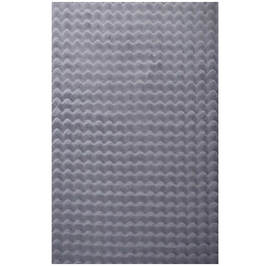 Tapis de fourrure à relief DAVE - Gris