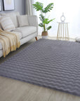 Tapis de fourrure à relief DAVE - Gris – STUDIO DECO