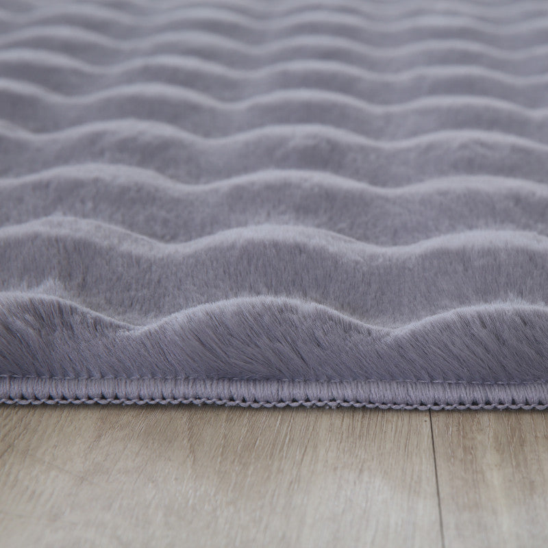 Tapis de fourrure à relief DAVE - Gris – STUDIO DECO