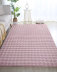 Tapis de fourrure à relief DAVE - Rose – STUDIO DECO