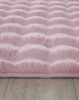 Tapis de fourrure à relief DAVE - Rose – STUDIO DECO