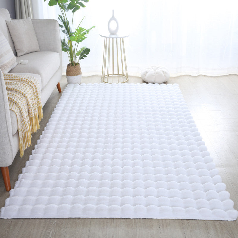 Tapis de fourrure à relief DAVE - Blanc – STUDIO DECO