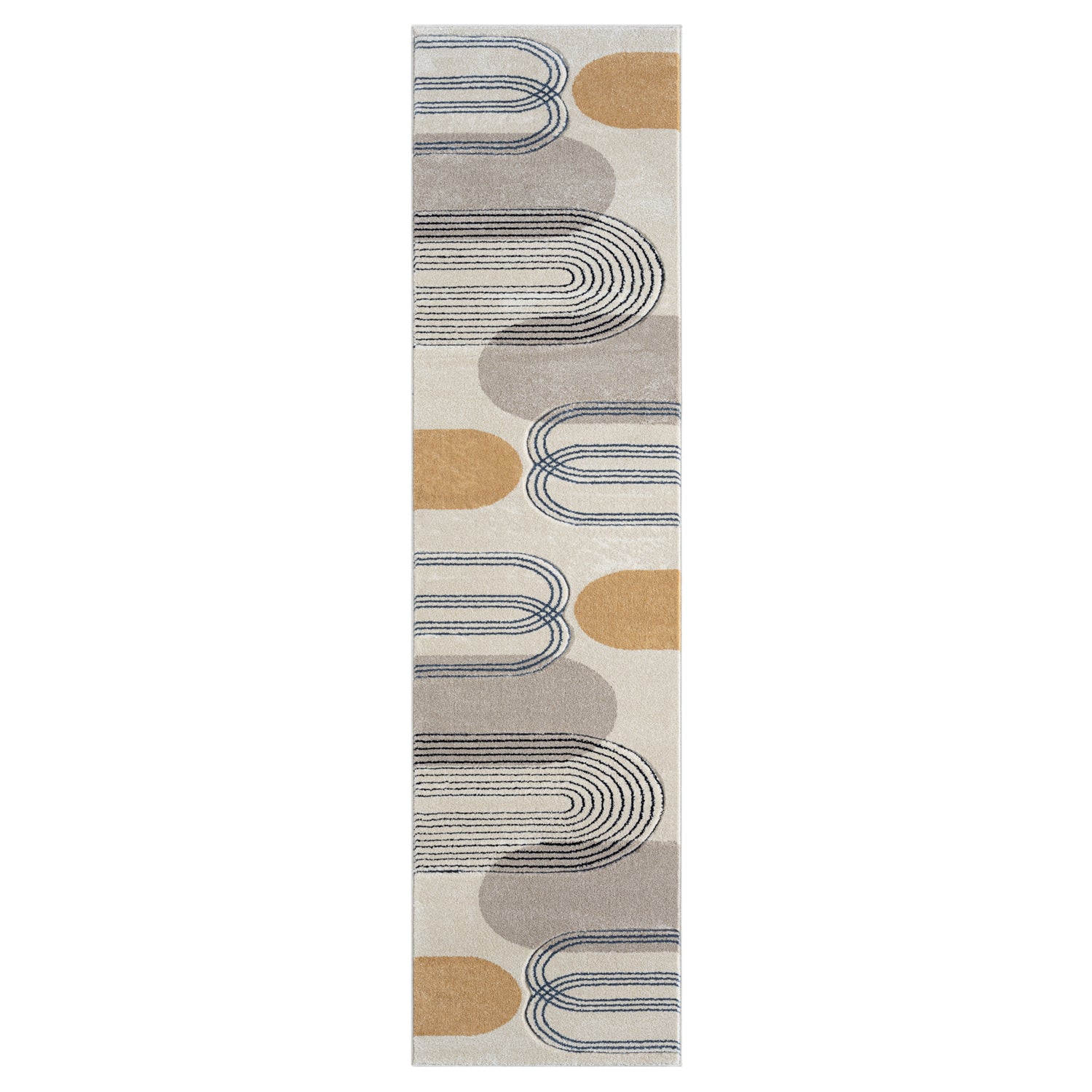 Tapis Bohème Abstrait - Beige et Ocre – STUDIO DECO